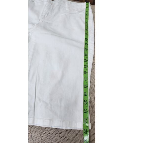 Gloria Venderbuilt White Denmin Vintage "Monroe" Bermuda Shorts Women's Size 4 - Picture 6 of 12